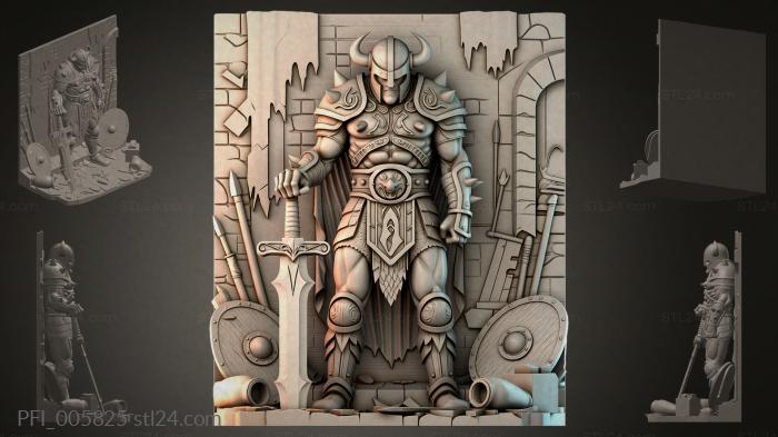 Панно фентези (PFI_005825) 3D модель для ЧПУ станка