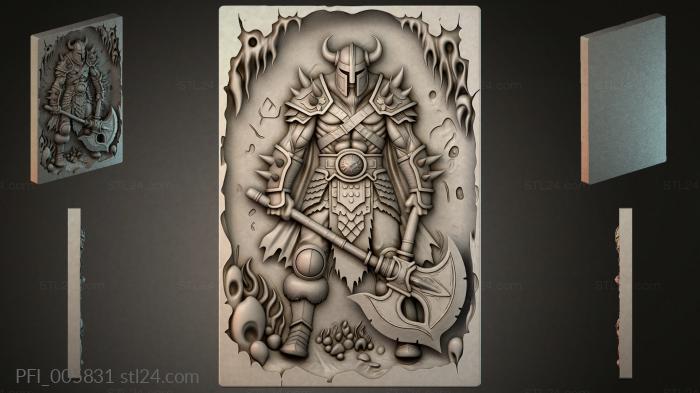 Панно фентези (PFI_005831) 3D модель для ЧПУ станка