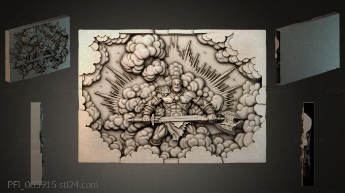 Панно фентези (PFI_005915) 3D модель для ЧПУ станка