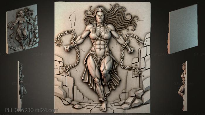 Панно фентези (PFI_005930) 3D модель для ЧПУ станка