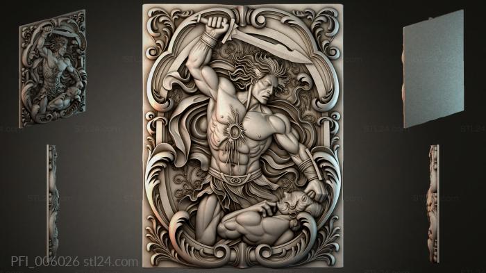 Панно фентези (PFI_006026) 3D модель для ЧПУ станка