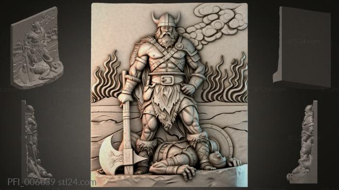 Панно фентези (PFI_006039) 3D модель для ЧПУ станка