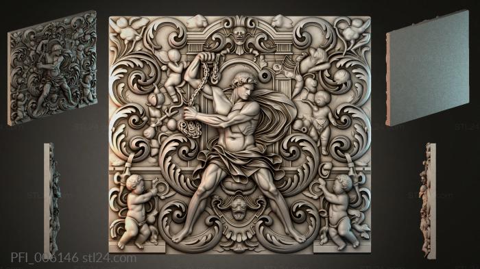 Панно фентези (PFI_006146) 3D модель для ЧПУ станка