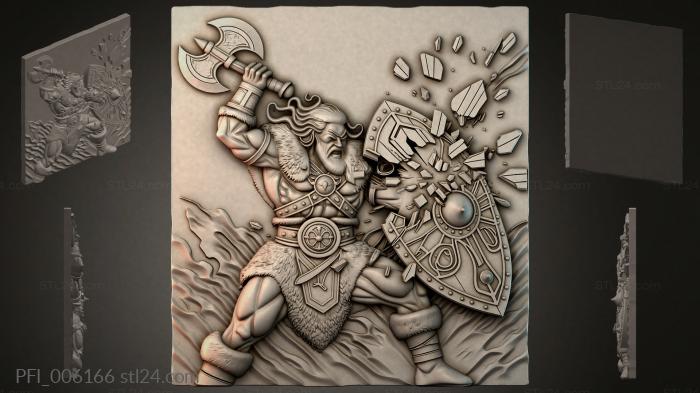 Панно фентези (PFI_006166) 3D модель для ЧПУ станка