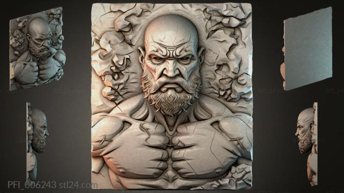 Панно фентези (PFI_006243) 3D модель для ЧПУ станка