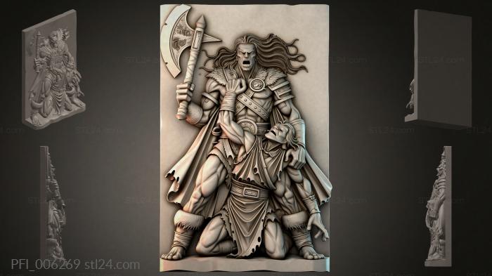 Панно фентези (PFI_006269) 3D модель для ЧПУ станка