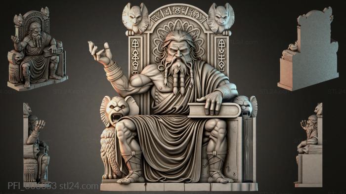 Панно фентези (PFI_006363) 3D модель для ЧПУ станка