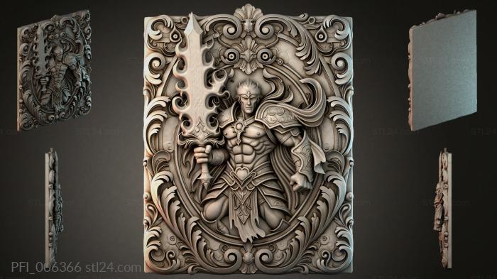 Панно фентези (PFI_006366) 3D модель для ЧПУ станка