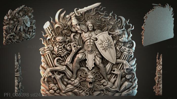 Панно фентези (PFI_006398) 3D модель для ЧПУ станка