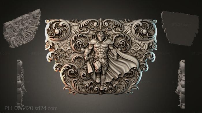 Панно фентези (PFI_006420) 3D модель для ЧПУ станка