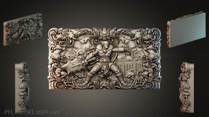 Панно фентези (PFI_006541) 3D модель для ЧПУ станка