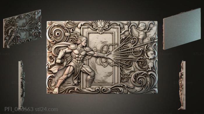 Панно фентези (PFI_006563) 3D модель для ЧПУ станка