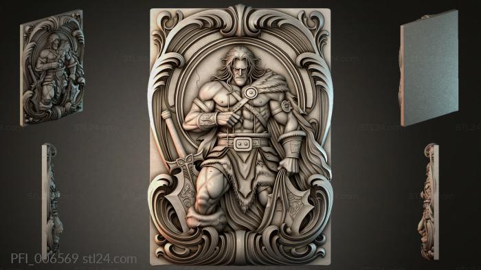 Панно фентези (PFI_006569) 3D модель для ЧПУ станка