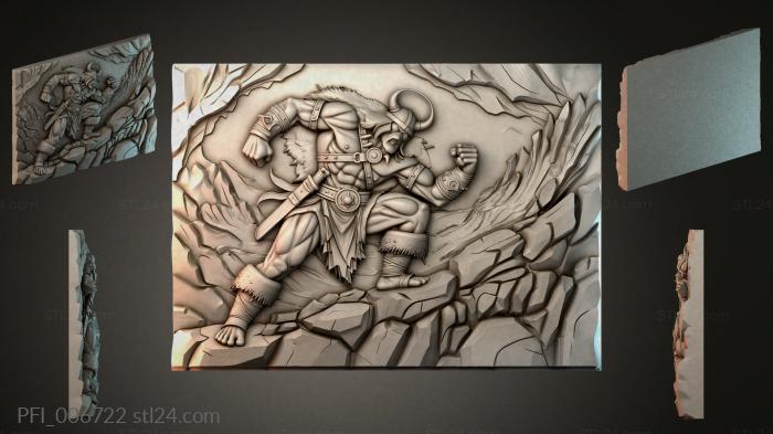 Панно фентези (PFI_006722) 3D модель для ЧПУ станка