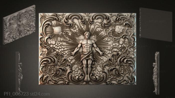 Панно фентези (PFI_006723) 3D модель для ЧПУ станка