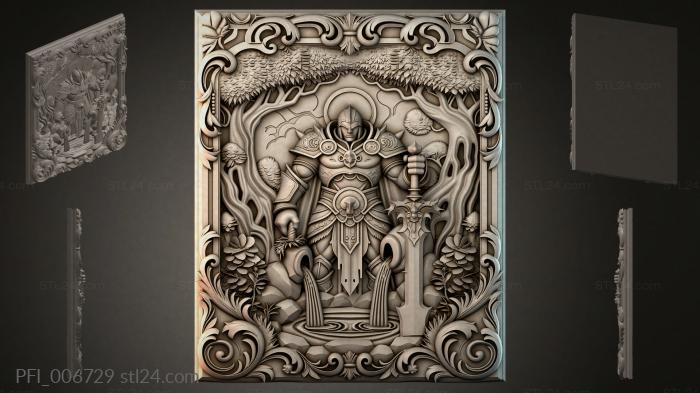 Панно фентези (PFI_006729) 3D модель для ЧПУ станка