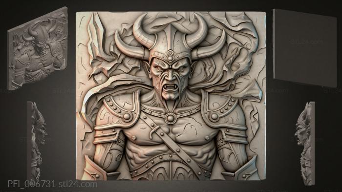 Панно фентези (PFI_006731) 3D модель для ЧПУ станка