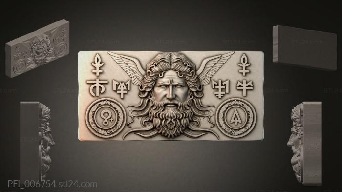 Панно фентези (PFI_006754) 3D модель для ЧПУ станка