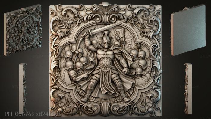 Панно фентези (PFI_006769) 3D модель для ЧПУ станка