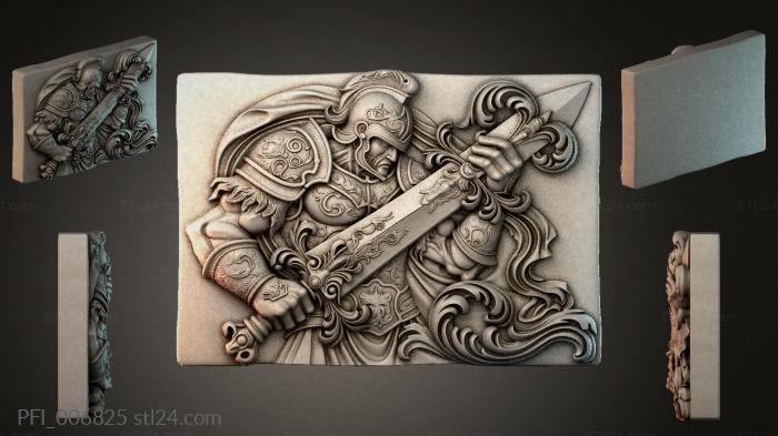 Панно фентези (PFI_006825) 3D модель для ЧПУ станка