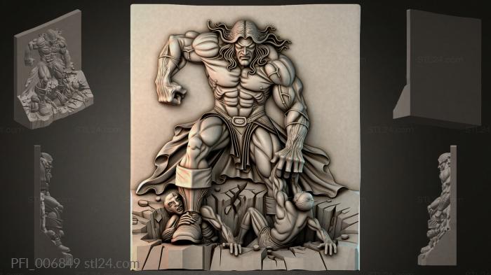 Панно фентези (PFI_006849) 3D модель для ЧПУ станка