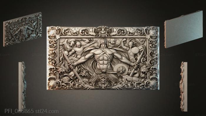 Панно фентези (PFI_006865) 3D модель для ЧПУ станка