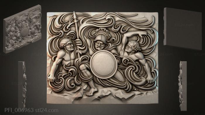 Панно фентези (PFI_006963) 3D модель для ЧПУ станка