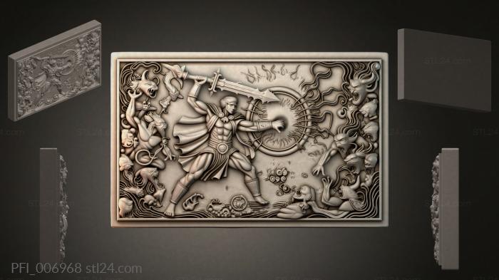 Панно фентези (PFI_006968) 3D модель для ЧПУ станка