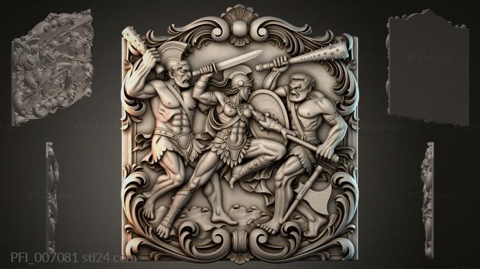 Панно фентези (PFI_007081) 3D модель для ЧПУ станка