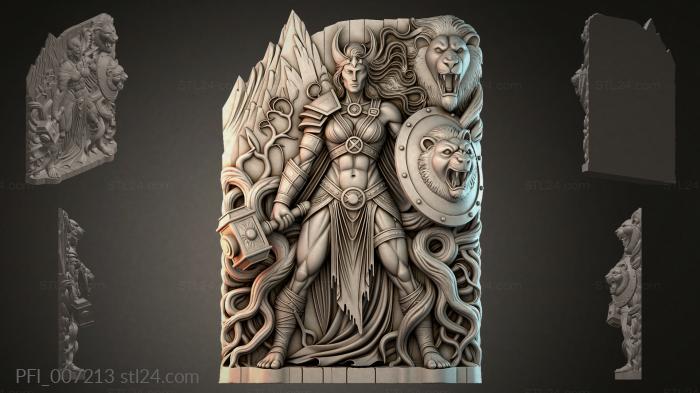 Панно фентези (PFI_007213) 3D модель для ЧПУ станка