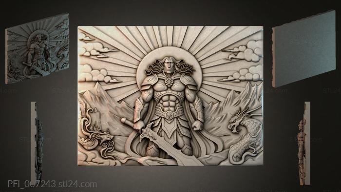 Панно фентези (PFI_007243) 3D модель для ЧПУ станка