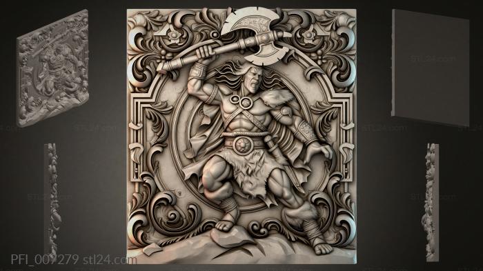 Панно фентези (PFI_007279) 3D модель для ЧПУ станка