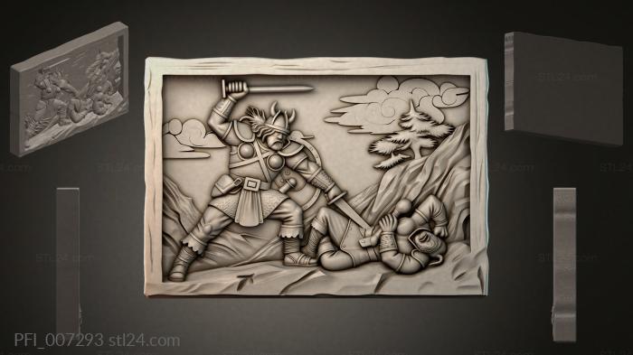 Панно фентези (PFI_007293) 3D модель для ЧПУ станка