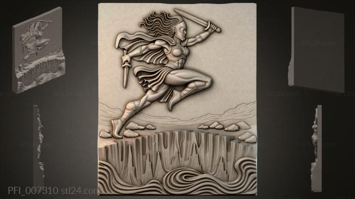 Панно фентези (PFI_007310) 3D модель для ЧПУ станка