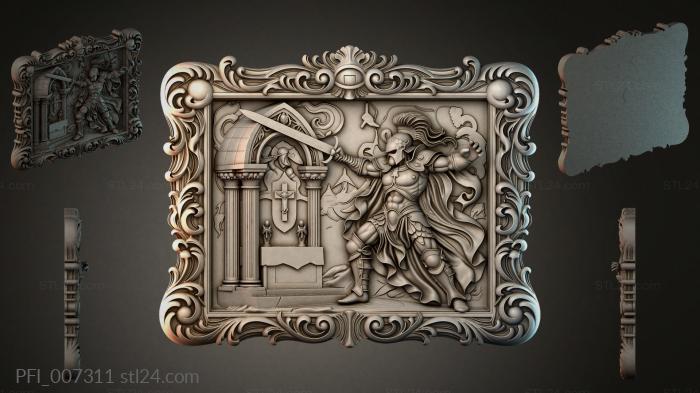 Панно фентези (PFI_007311) 3D модель для ЧПУ станка