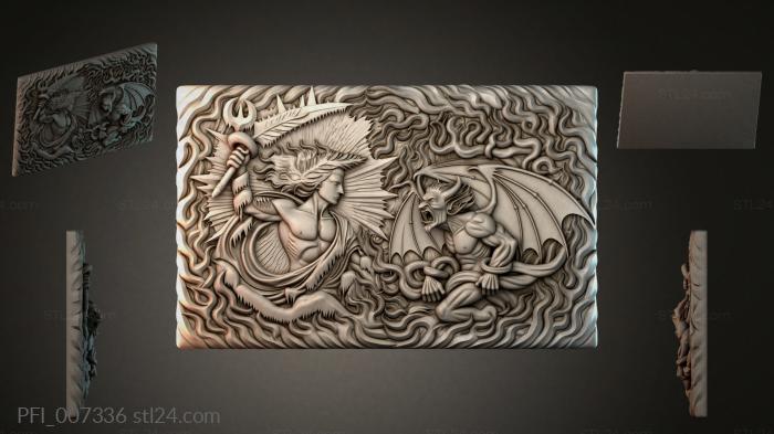 Панно фентези (PFI_007336) 3D модель для ЧПУ станка
