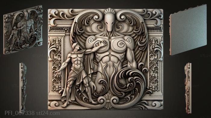 Панно фентези (PFI_007338) 3D модель для ЧПУ станка