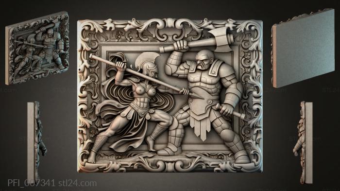 Панно фентези (PFI_007341) 3D модель для ЧПУ станка
