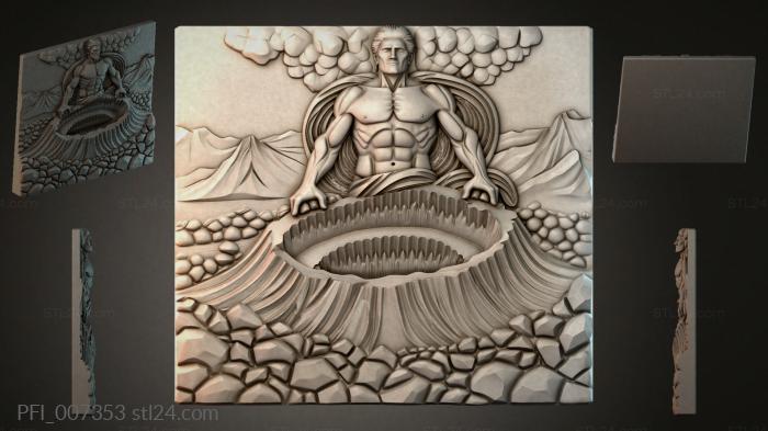 Панно фентези (PFI_007353) 3D модель для ЧПУ станка