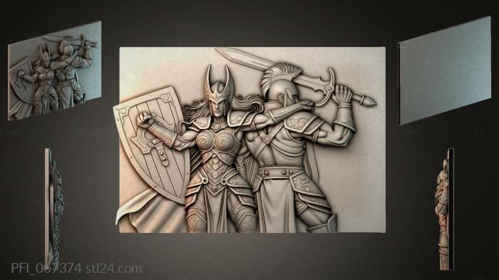 Панно фентези (PFI_007374) 3D модель для ЧПУ станка