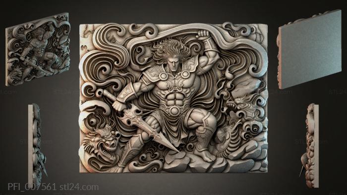 Панно фентези (PFI_007561) 3D модель для ЧПУ станка