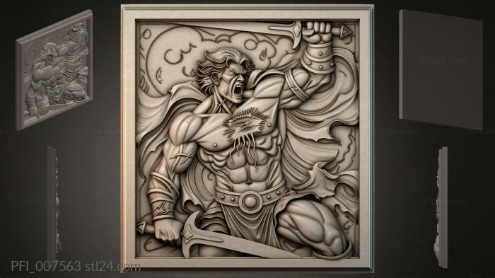 Панно фентези (PFI_007563) 3D модель для ЧПУ станка