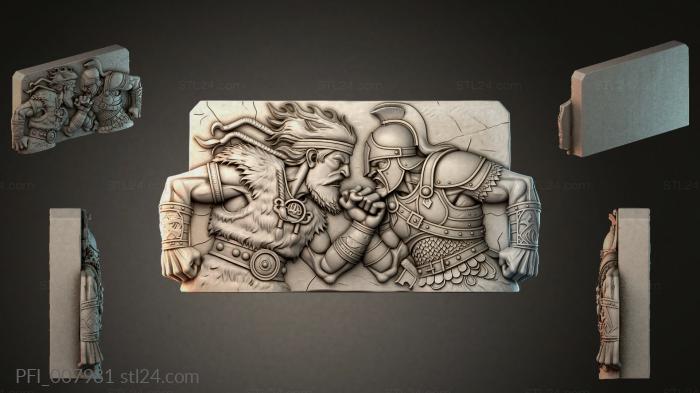 Панно фентези (PFI_007981) 3D модель для ЧПУ станка