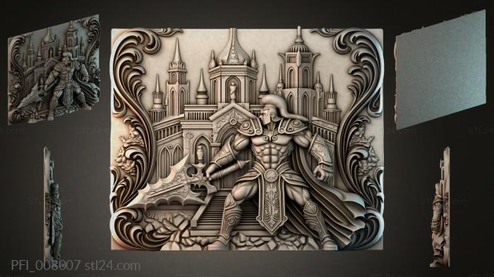Панно фентези (PFI_008007) 3D модель для ЧПУ станка
