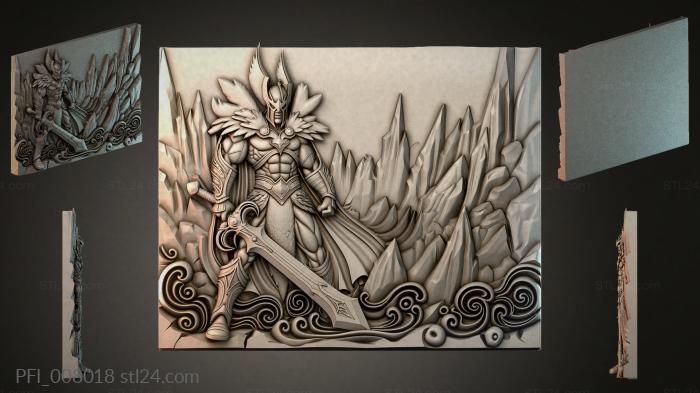 Панно фентези (PFI_008018) 3D модель для ЧПУ станка