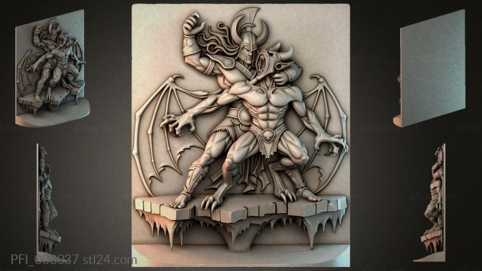 Панно фентези (PFI_008037) 3D модель для ЧПУ станка