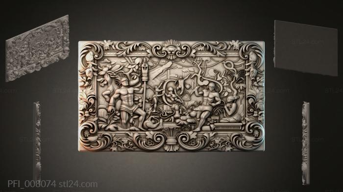 Панно фентези (PFI_008074) 3D модель для ЧПУ станка