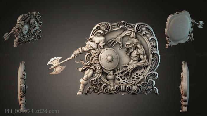 Панно фентези (PFI_008221) 3D модель для ЧПУ станка