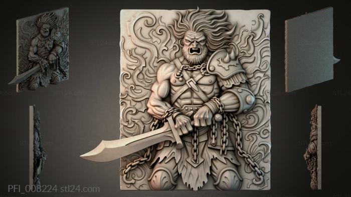 Панно фентези (PFI_008224) 3D модель для ЧПУ станка