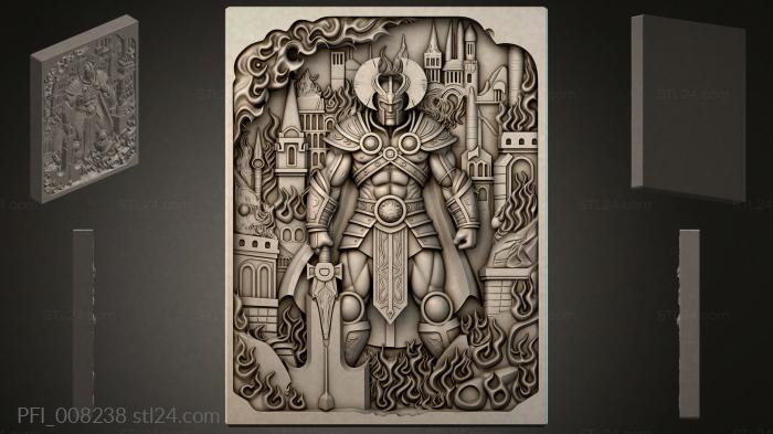 Панно фентези (PFI_008238) 3D модель для ЧПУ станка